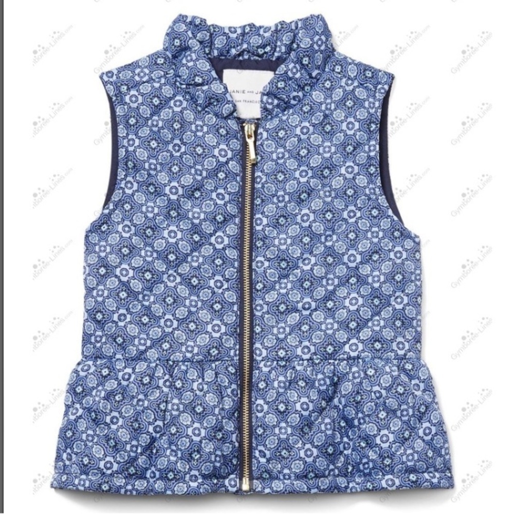 Janie and Jack Geo Floral Quilted Vest